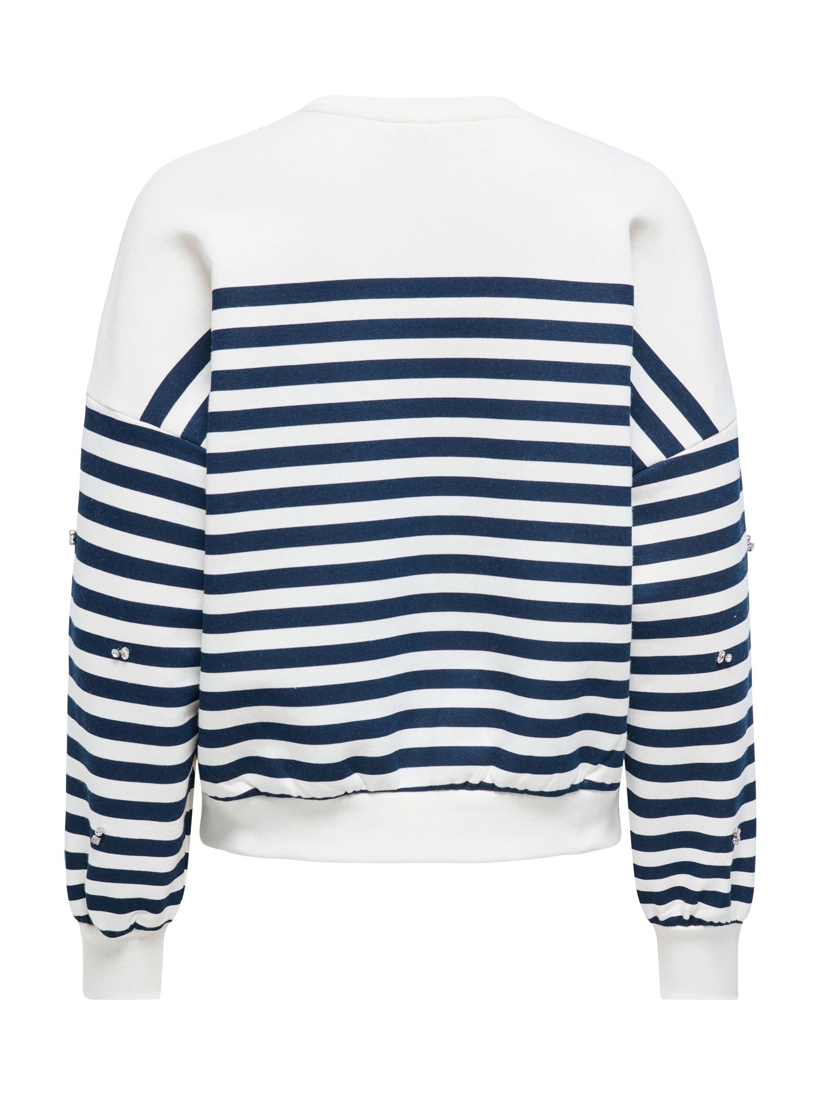 Felpa Only Adele Blu a righe 15358792 /Night sky Cloud Dancer ONLY 