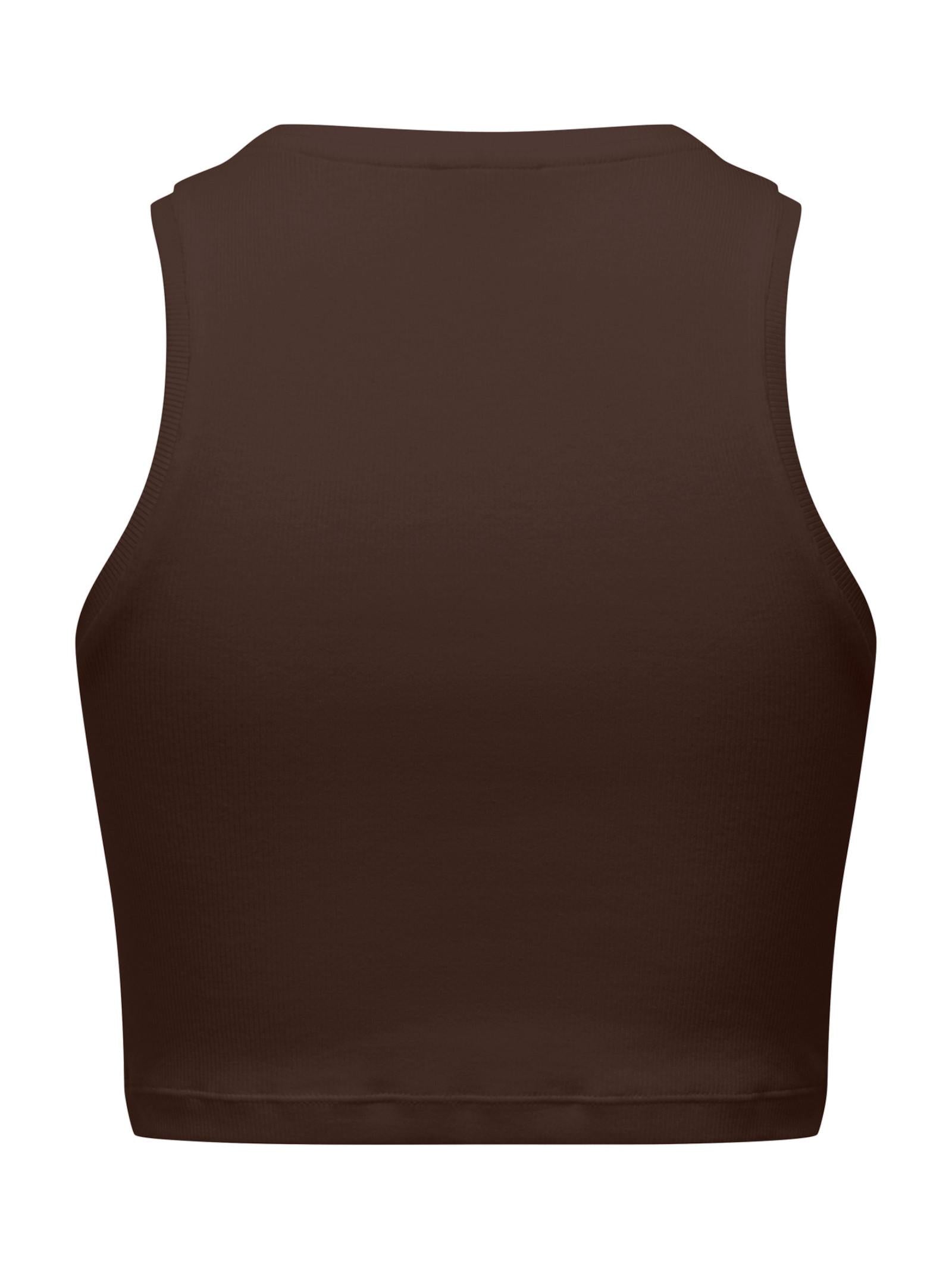 Top Only Lucky Marrone cropped 15352287 /Chicory Coffee JDY 
