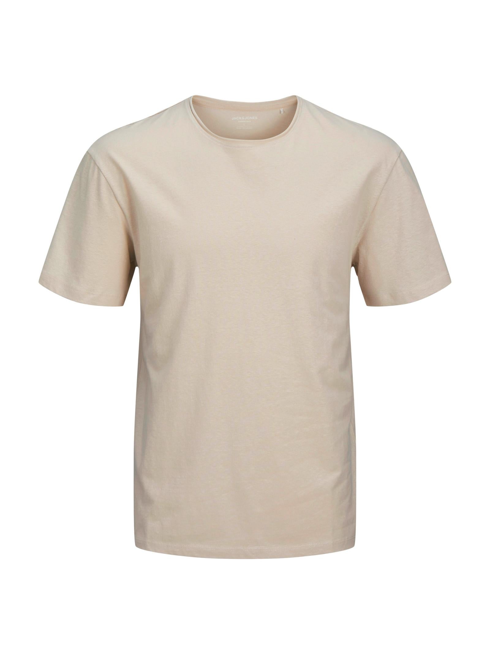 T-shirt Uomo Jack & Jones Beige con taglio vivo 12268144 /Moonbeam JACK & JONES 