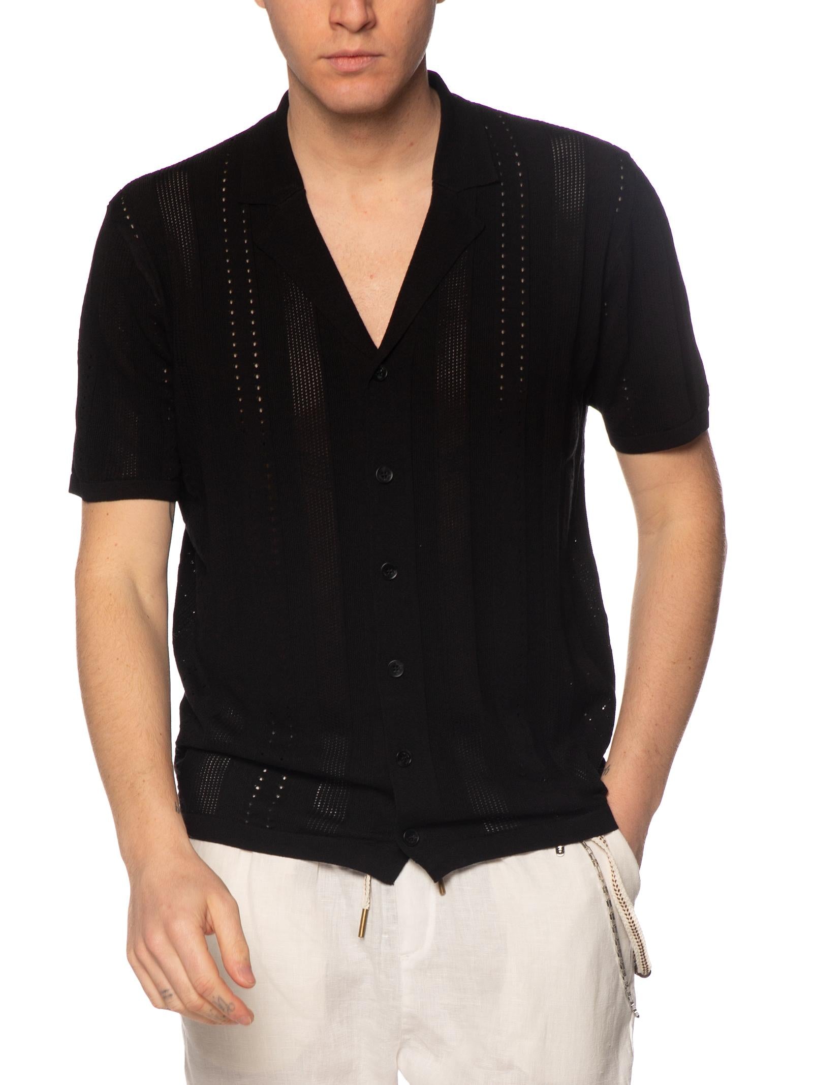 Camicia Gianni Lupo Nero in maglia maniche corte GL33763 NERO GIANNI LUPO 