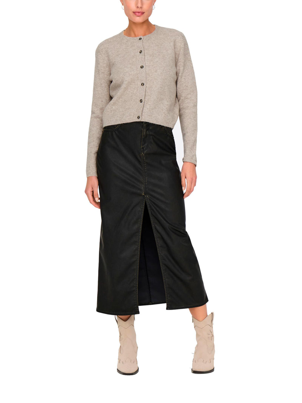 Cardigan Jacqueline De Yong Chloe Beige bottone 15330581 /Turtledove JDY 