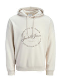 Felpa Jack & Jones Beige Grayson con stampa 12288378 /Moonbeam JACK & JONES 