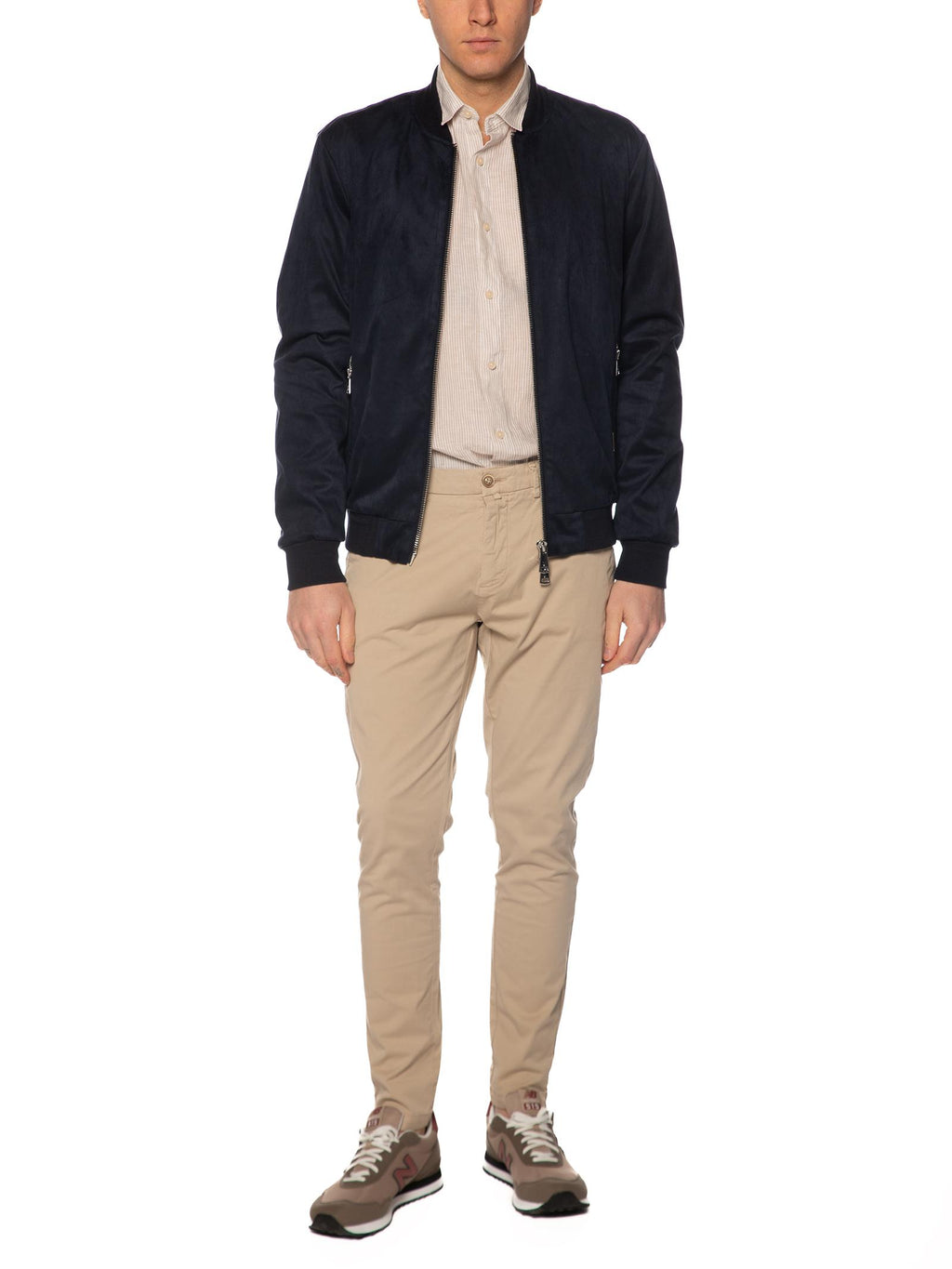 Bomber Gianni Lupo Blu scamosciato GL9730 NAVY GIANNI LUPO 