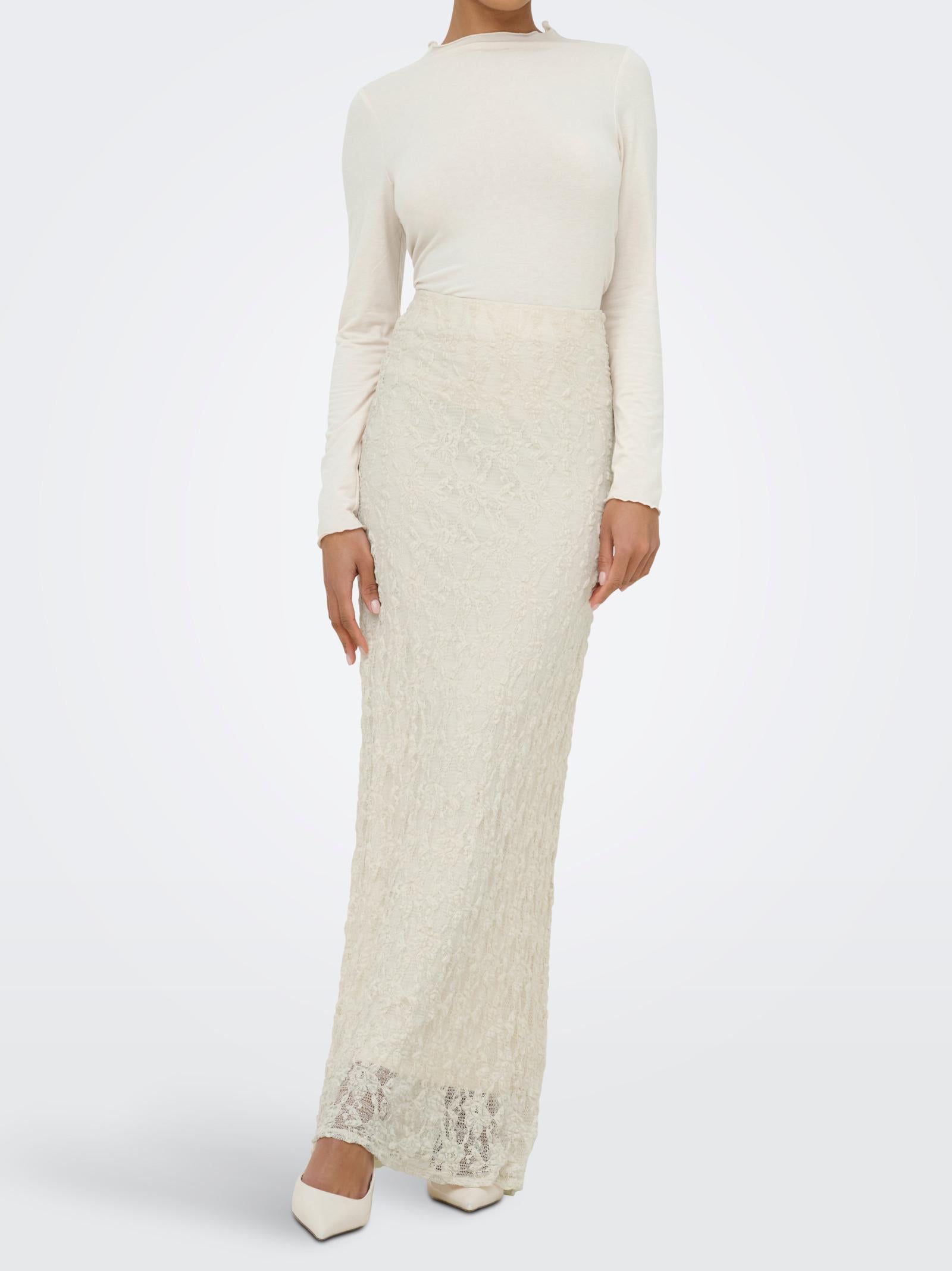 Gonna Only Albina Panna con pizzo 15372797 /Birch ONLY 