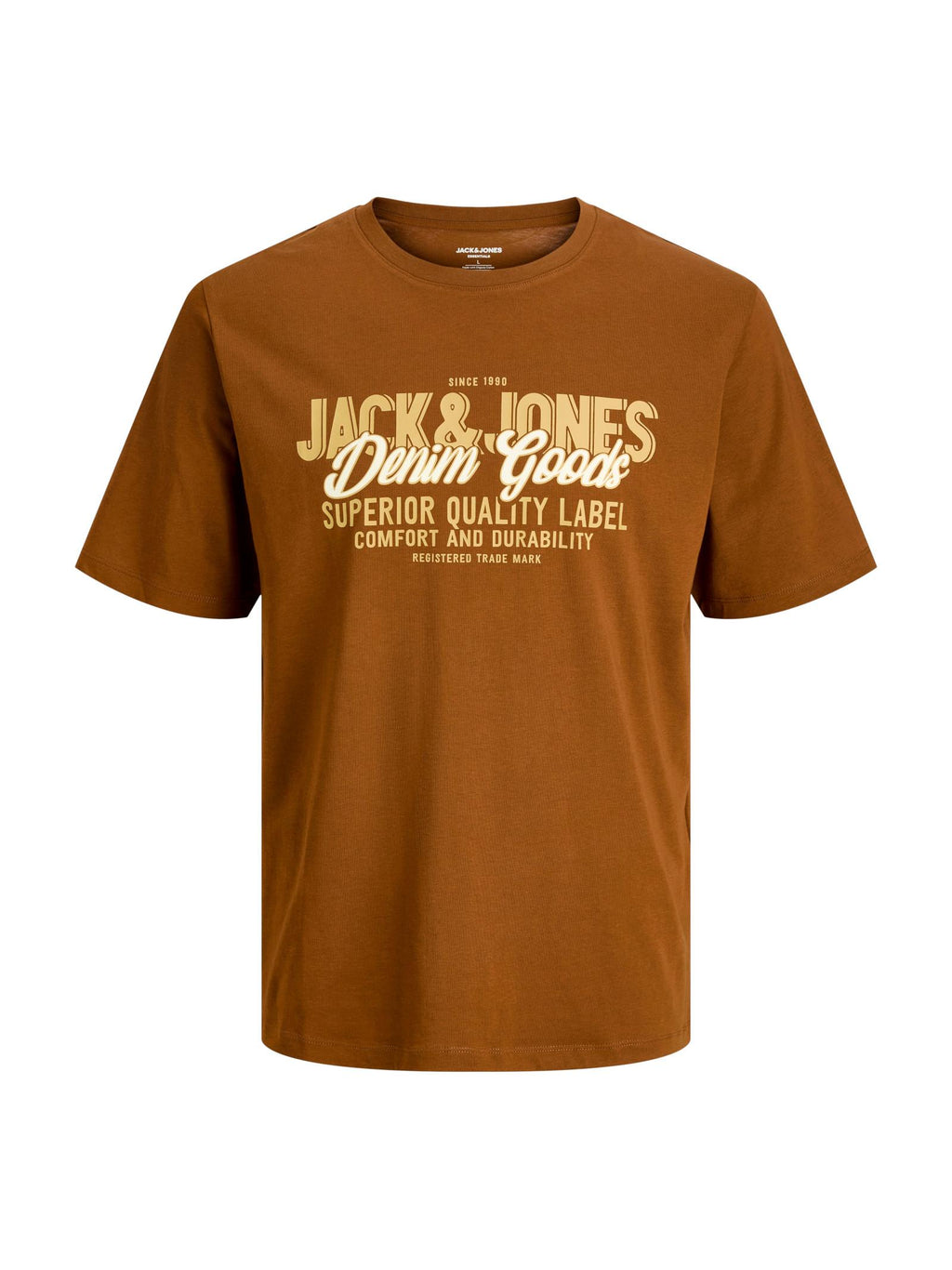 T-shirt Jack & Jones Logo Cammello girocollo 12279535 /Monks Robe JACK & JONES 