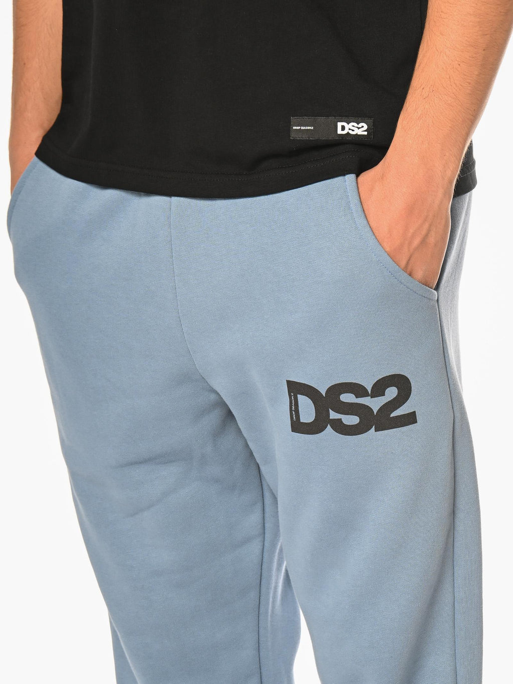 Pantalone DS2 Indaco Basic in felpa FW25228 INDACO DS2 