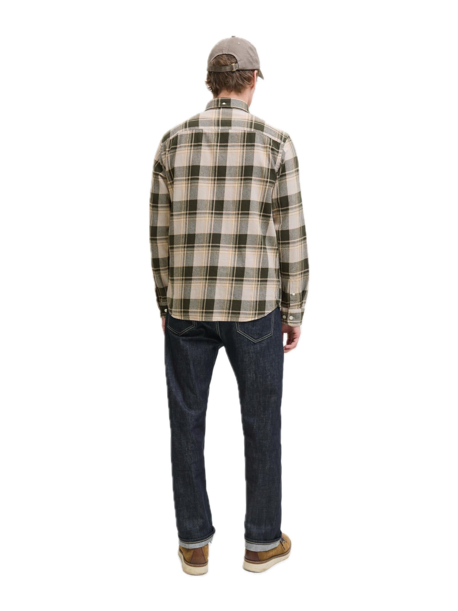 Camicia Jack & Jones Brook Verde fantasia a quadri 12282354 /Peat JACK & JONES 