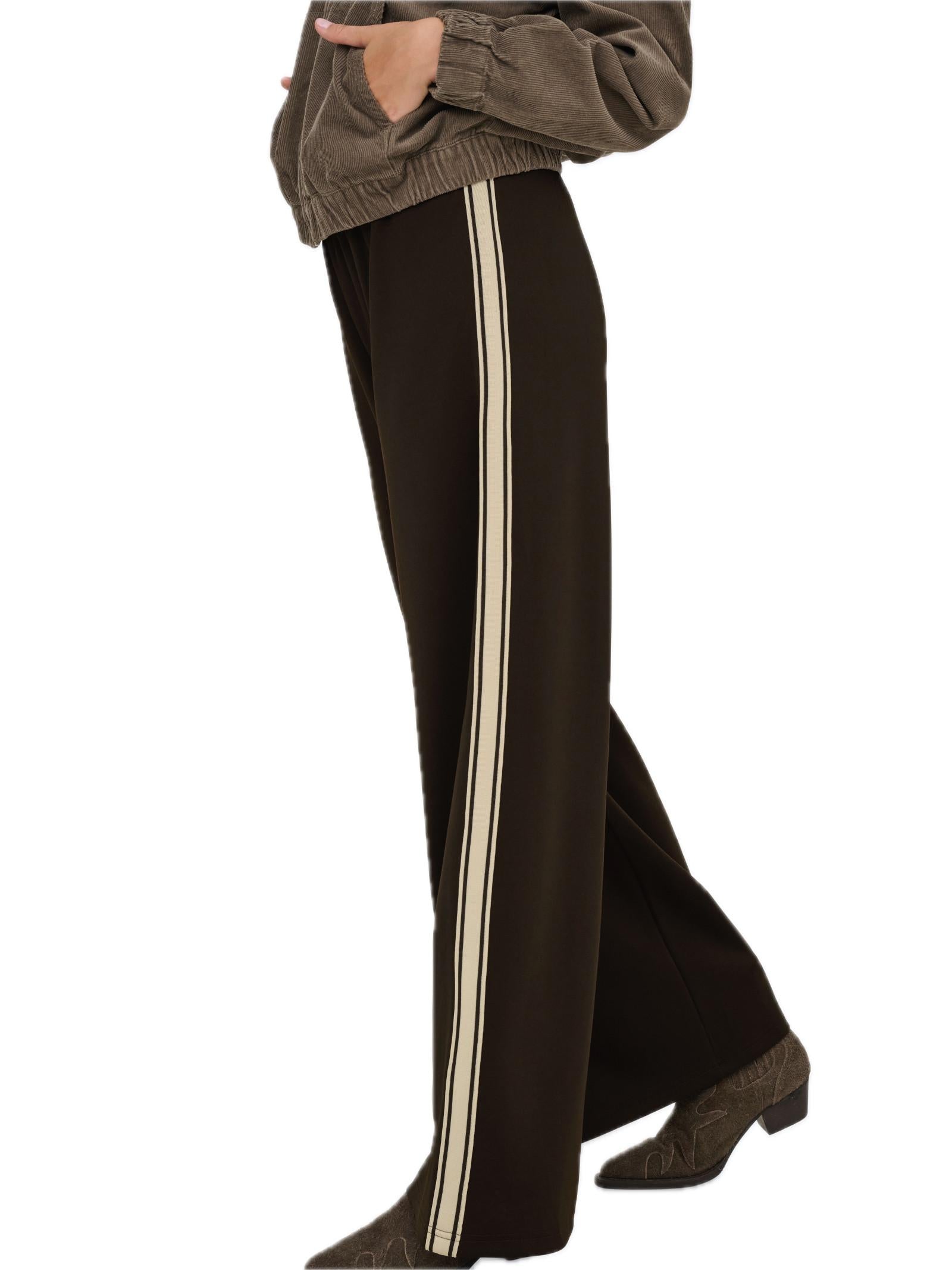 Pantalone Only Asta Marrone a righe 15356171 /Chocolate Torte ONLY 