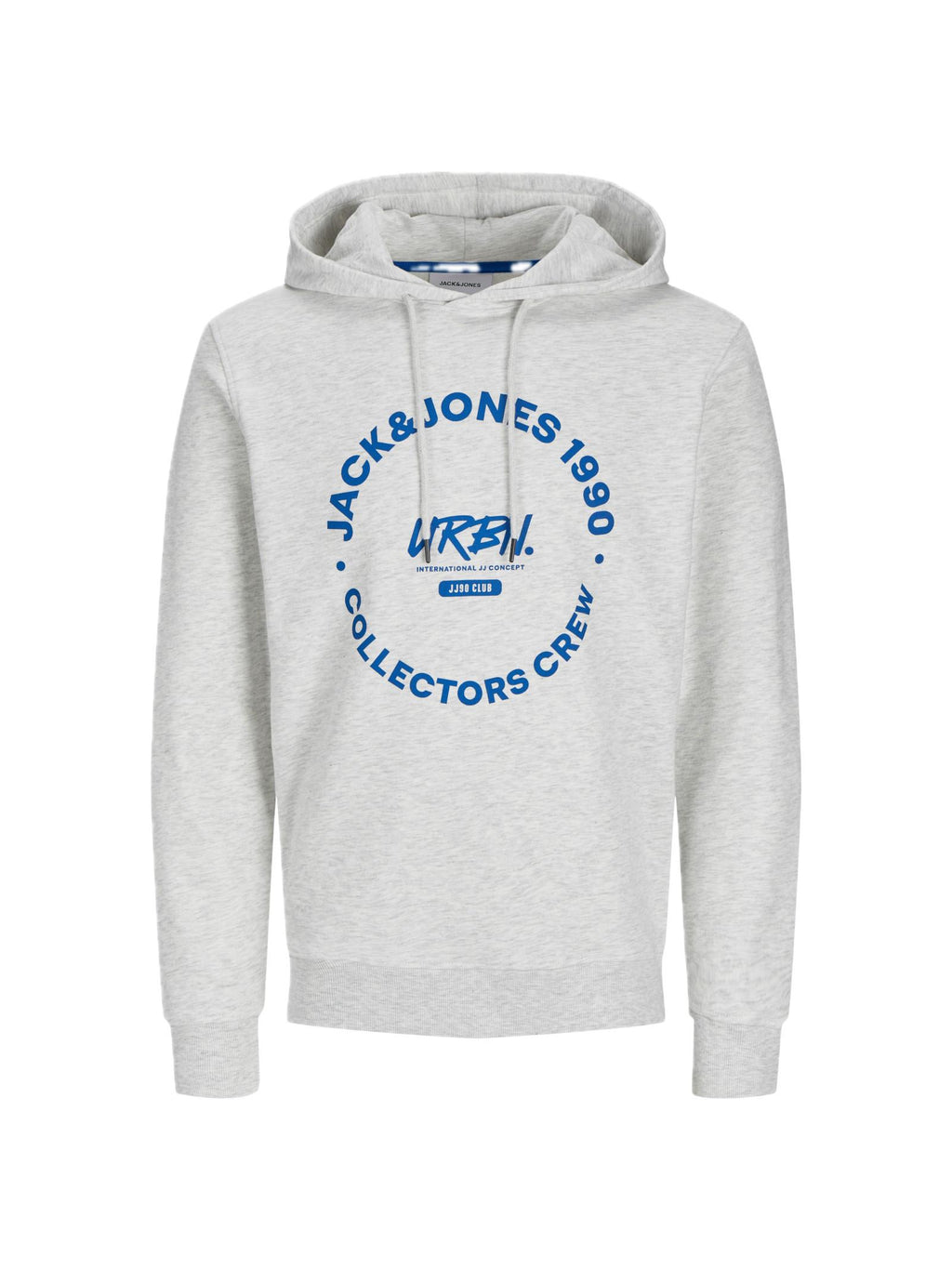 Felpa Jack & Jones Grigio Simon chiaro con stampa 12269353 /White Melange JACK & JONES 