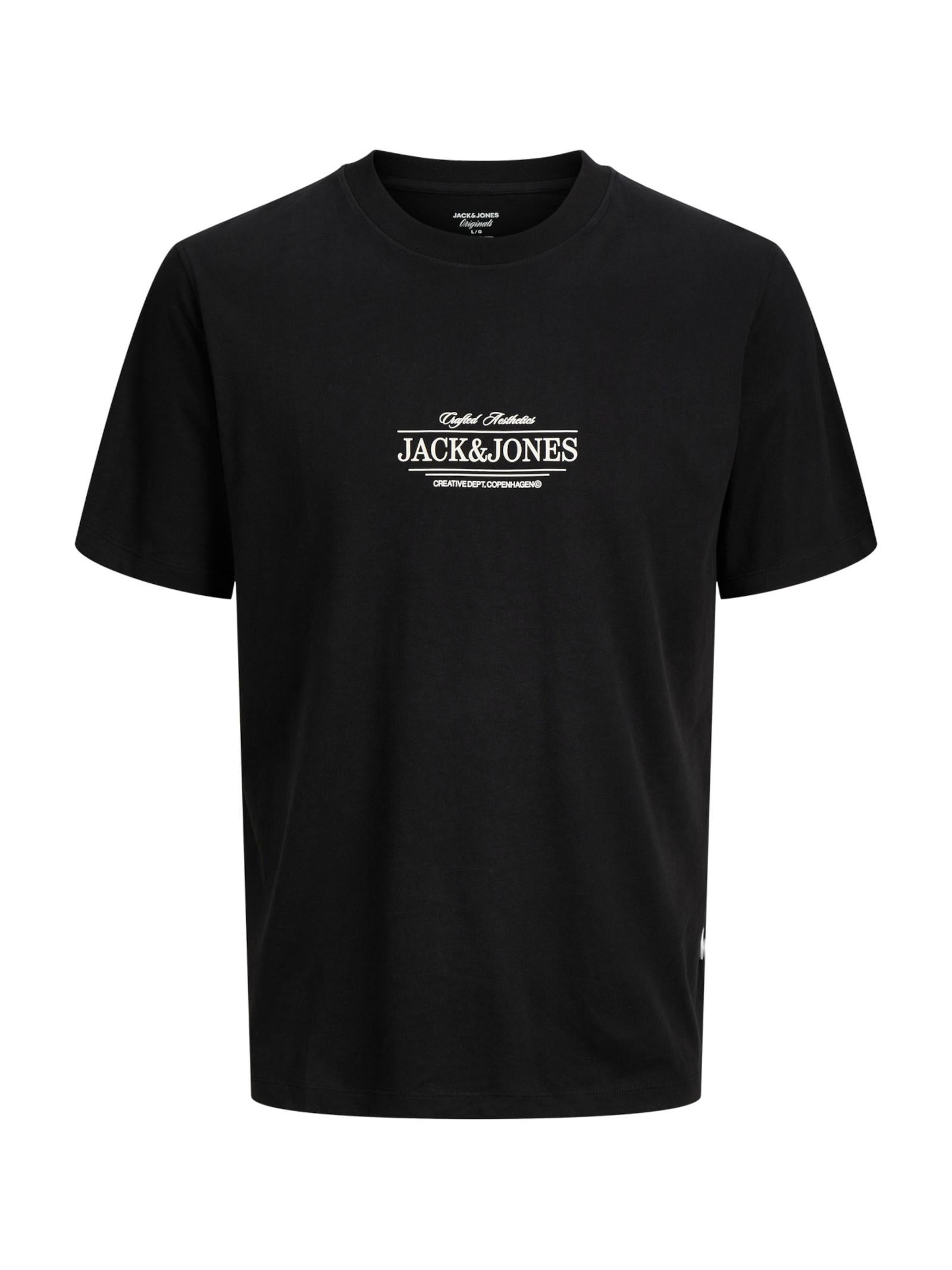 T-shirt Jack & Jones Nero Assis logo 12295049 /Black JACK & JONES 