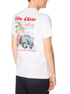 T-shirt Superculture Bianco Costa azzurra fiammata A1919 BIANCO SUPERCULTURE 