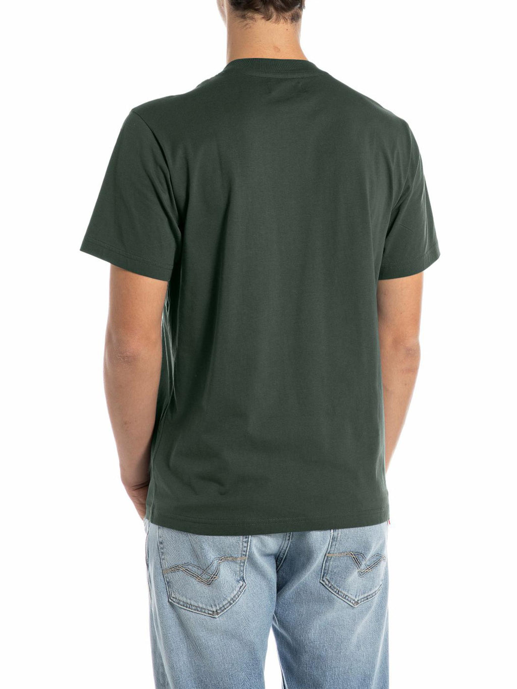 T-shirt Replay Verde Basic logo piccolo M3015 135 REPLAY 