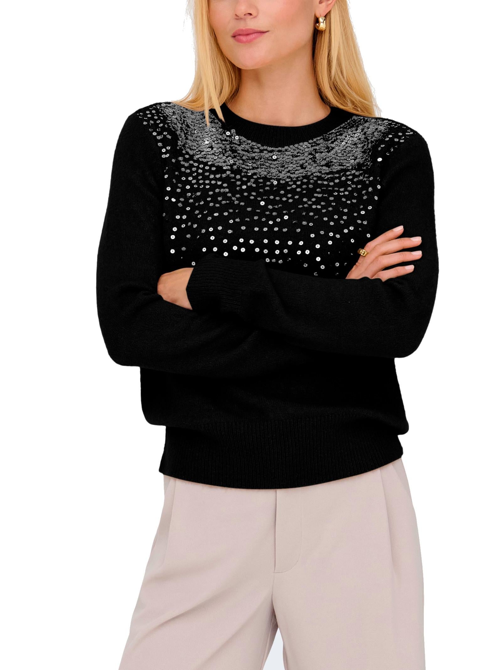 Maglia Jacqueline De Yong Amina Nero Glitter 15359708 /Black JDY 