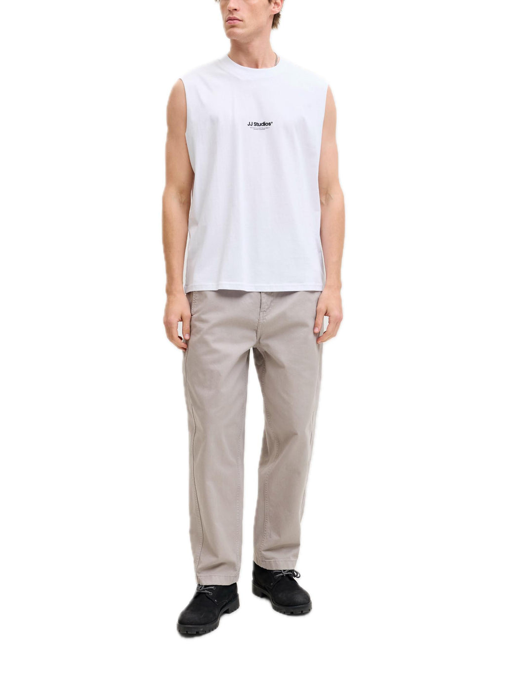 T-shirt Jack & Jones Bianco Soho smanicata 12288001 /White JACK & JONES 