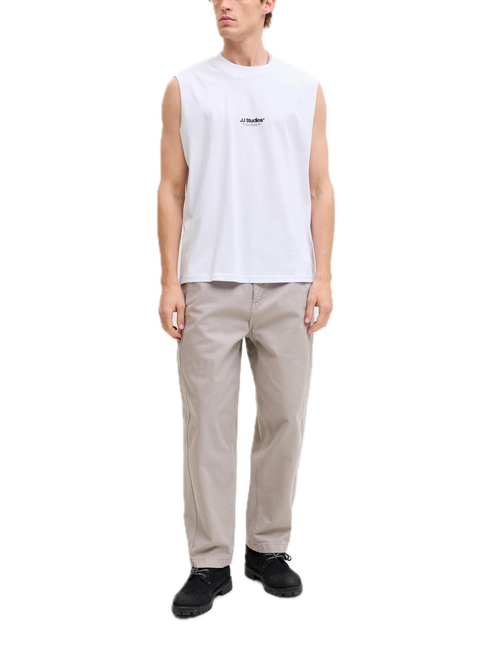 T-shirt Jack & Jones Bianco Soho smanicata 12288001 /White JACK & JONES 