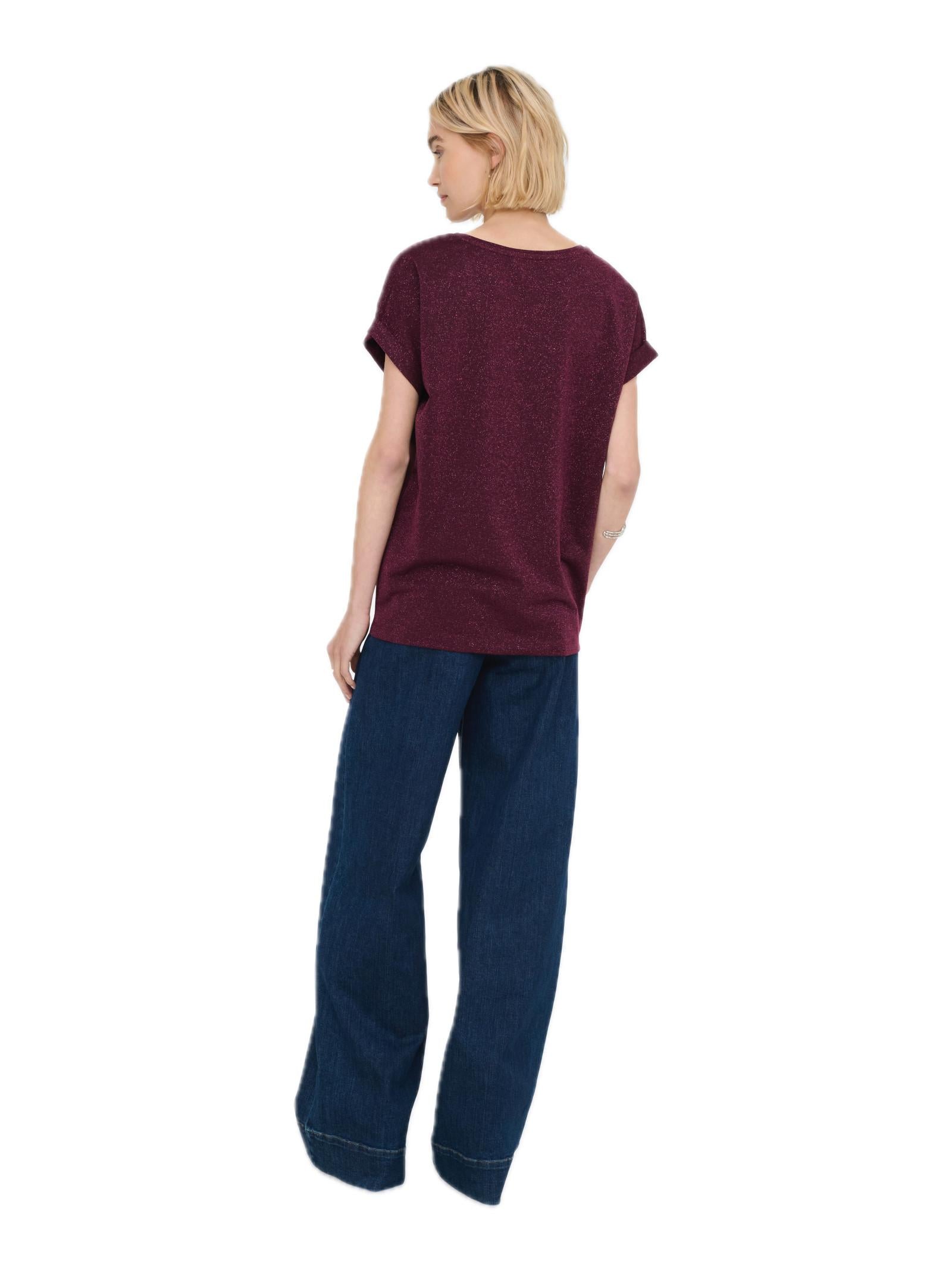T-shirt Only Moster Bordeaux manica corta 15356991 /Chocolate Truffle ONLY 