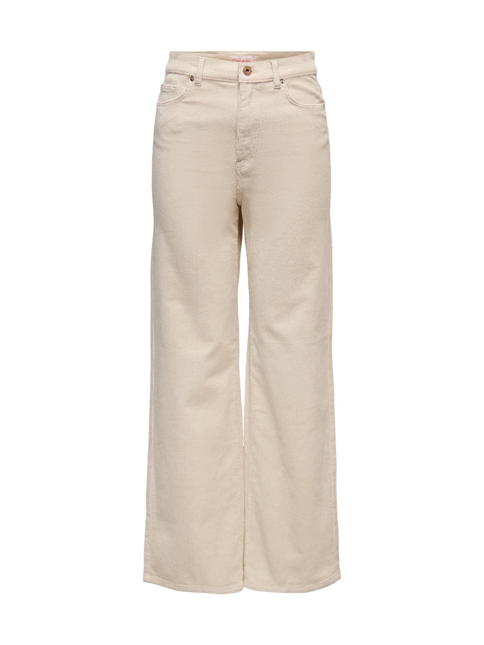 Pantalone Only Hope Beige Wide in velluto 15263179 /Oatmeal ONLY 