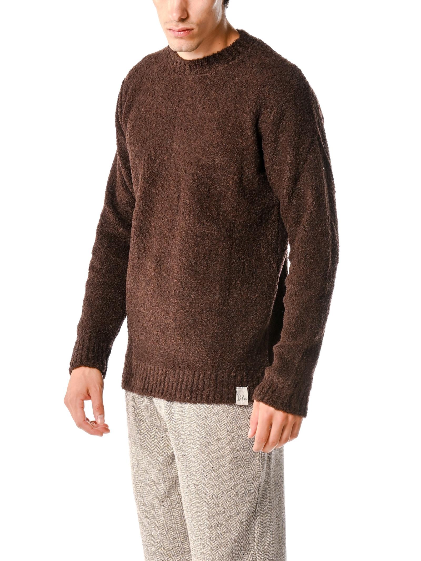 Maglia Block Eleven Marrone in bouclè 13BITETTO MORO BLOCK ELEVEN 