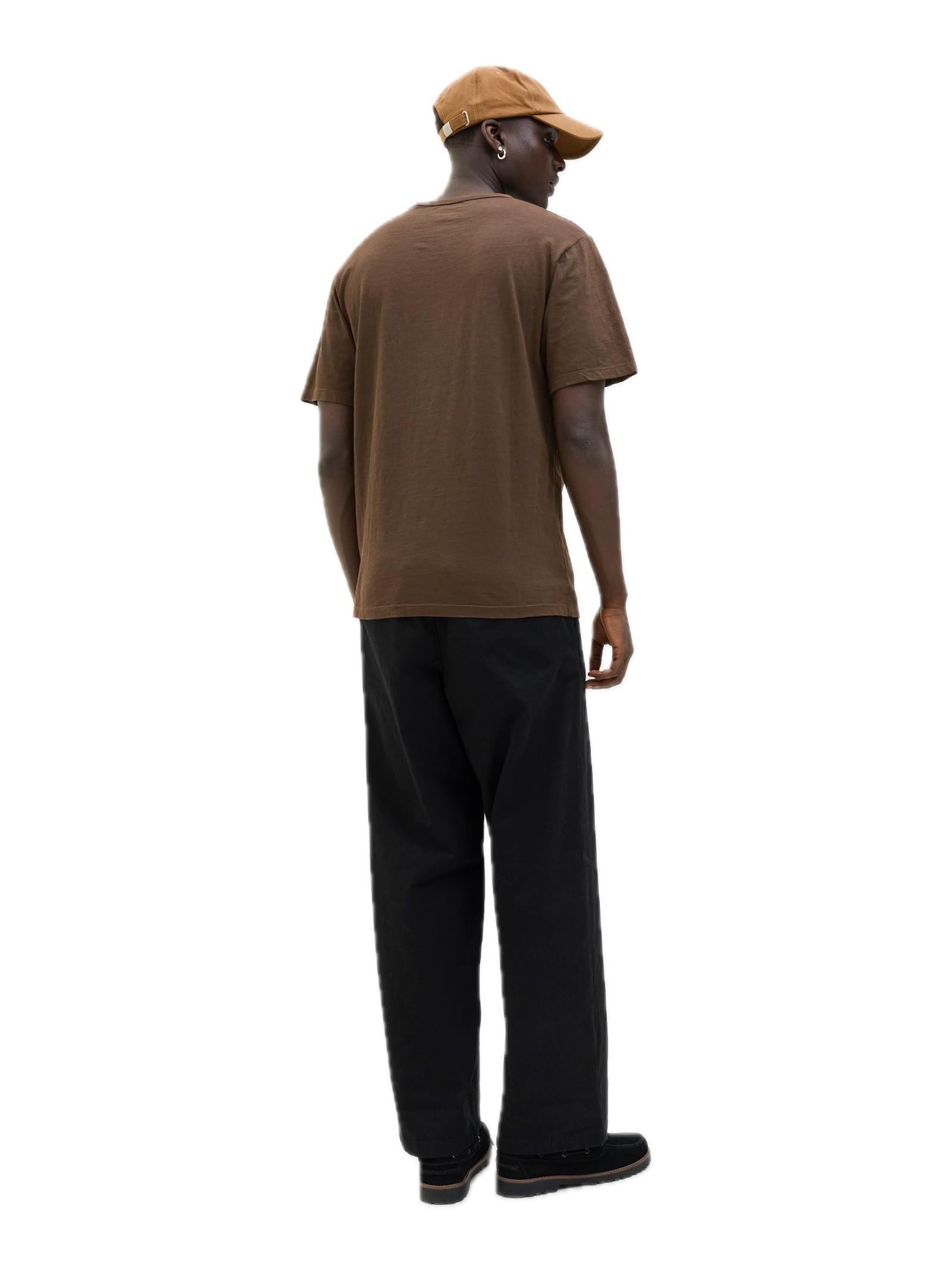 T-shirt Jack & Jones Esplit Marrone scollo a V 12164972 /Delicioso JACK & JONES 