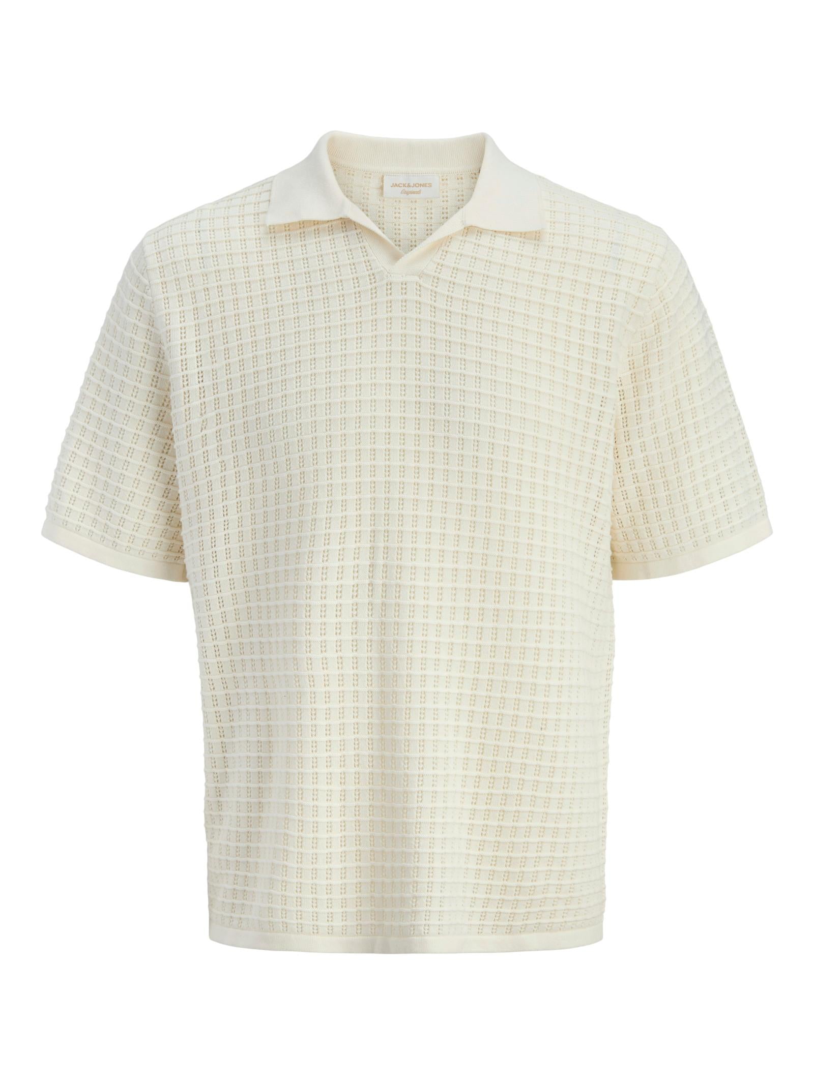 Polo Jack & Jones Panna Tucket collo aperto 12291422 /Sea Salt JACK & JONES 