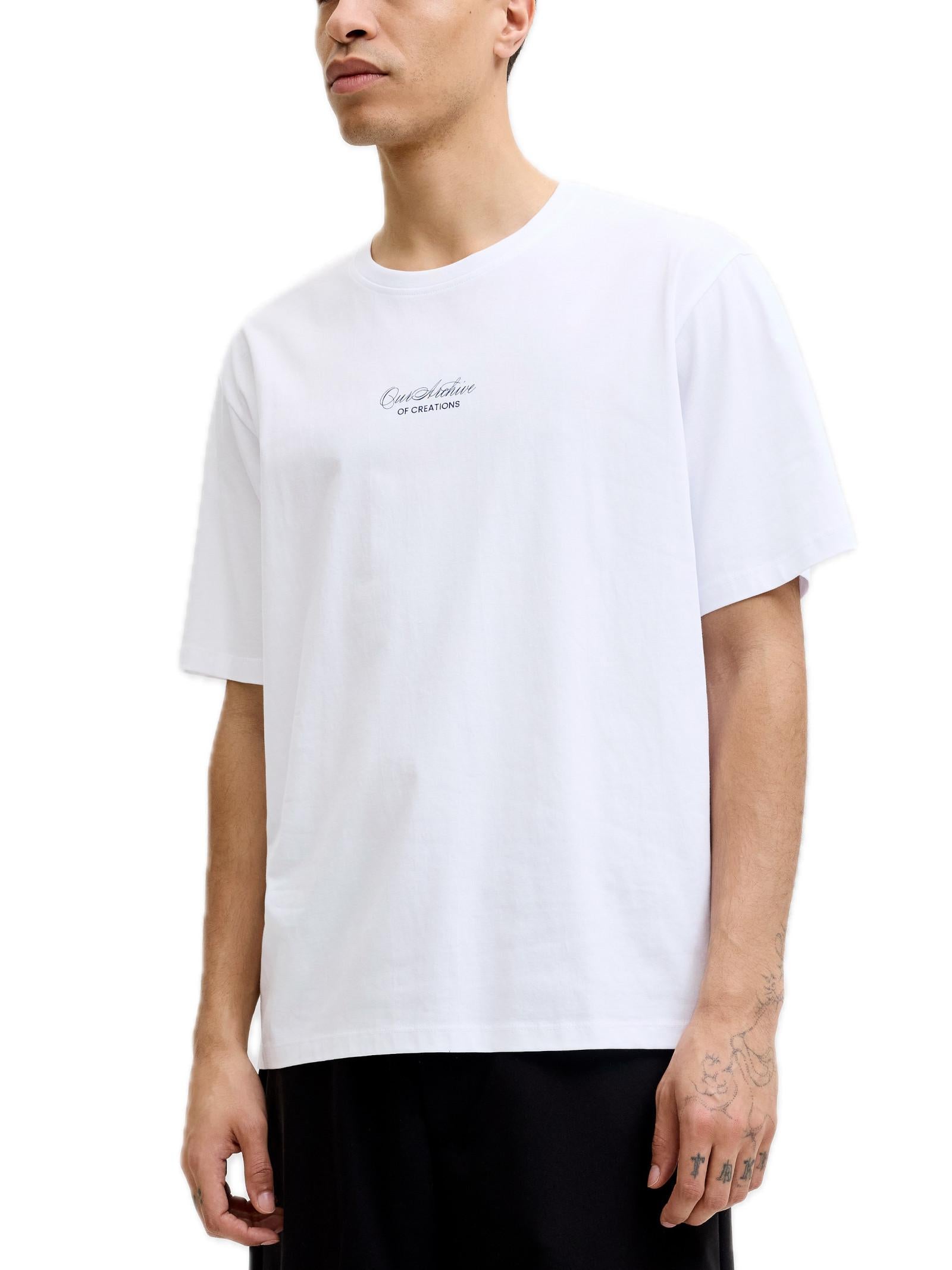 T-shirt Jack & Jones Art Bianco stampa 12288095 /Bright White JACK & JONES 