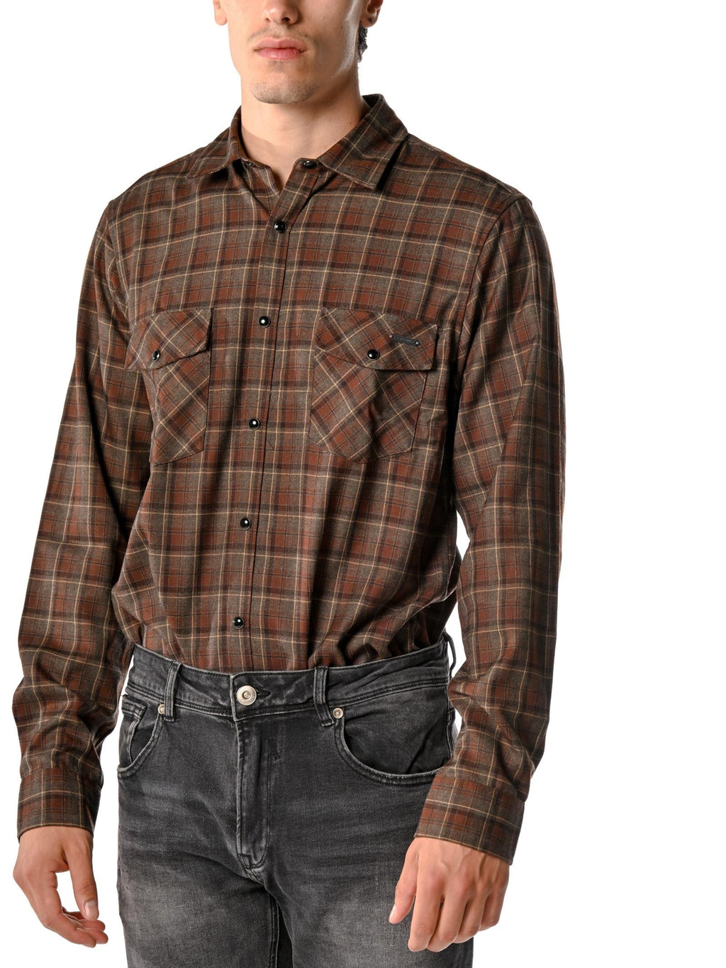 Camicia Gianni Lupo Marrone a quadri GL124D MARRONE GIANNI LUPO 