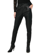 Pantalone Only Poptrash Nero con elastico in vita in ecopelle 15216199 /Black ONLY 