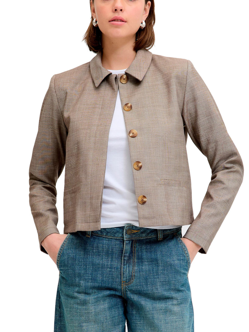 Giacca JJXX Cooper Fango con colletto 12287944 /Coriander JJXX 