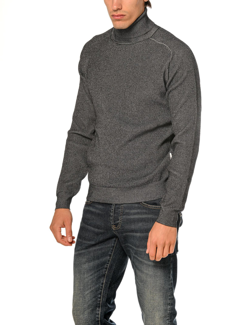 Maglia Seinse Nero dolcevita costa melange MI3072 NERO SEINSE 