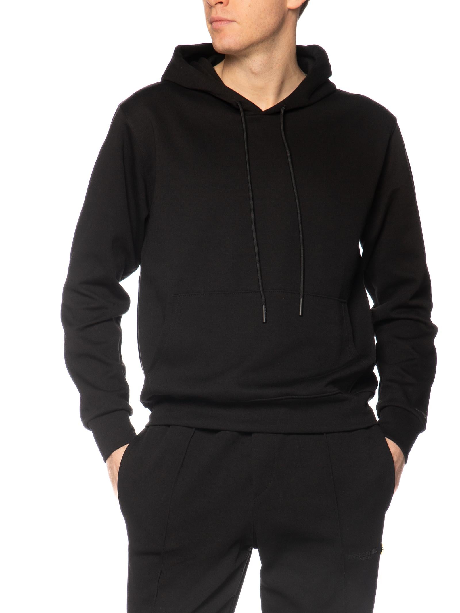 Felpa Superculture Nero Basic con cappuccio JOY-I NERO SUPERCULTURE 