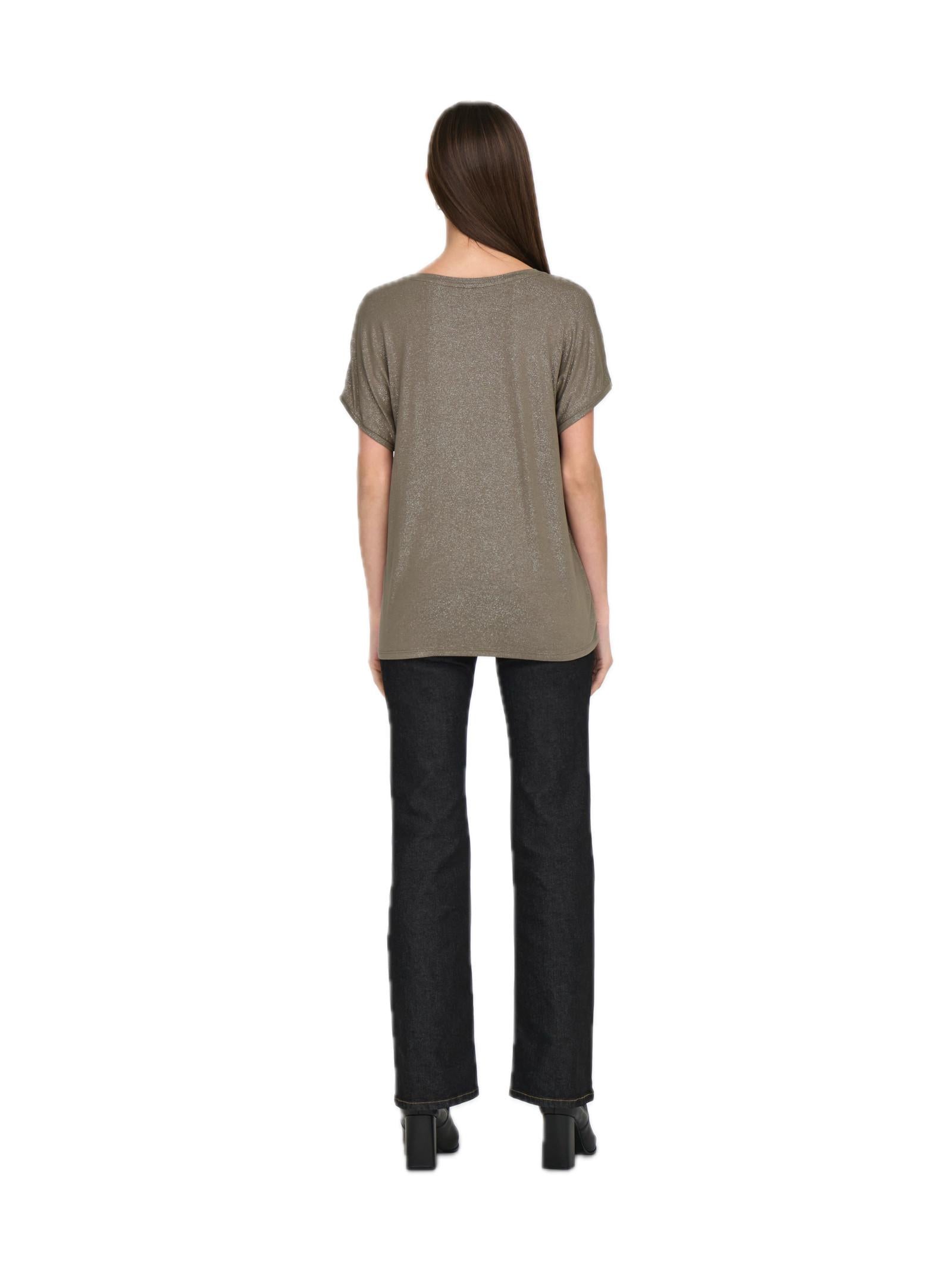T-shirt Only Tortora Carrie con glitter 15315976 /Walnut ONLY 