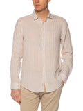 Camicia Gianni Lupo Beige in lino a righe GL7828S BEIGE GIANNI LUPO 
