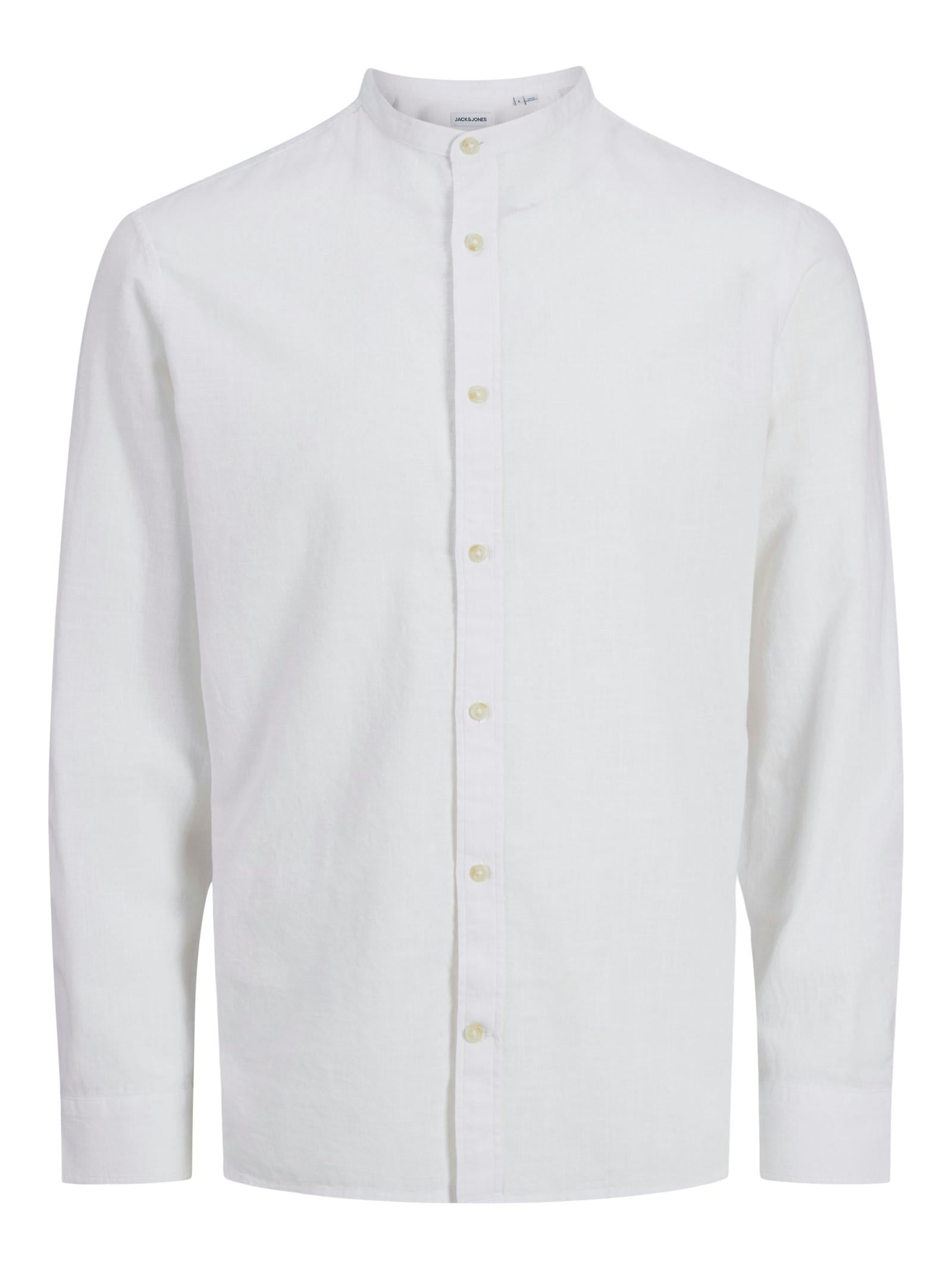 Camicia Jack & Jones Bianco Summer coreana lino 12269319 /White JACK & JONES 