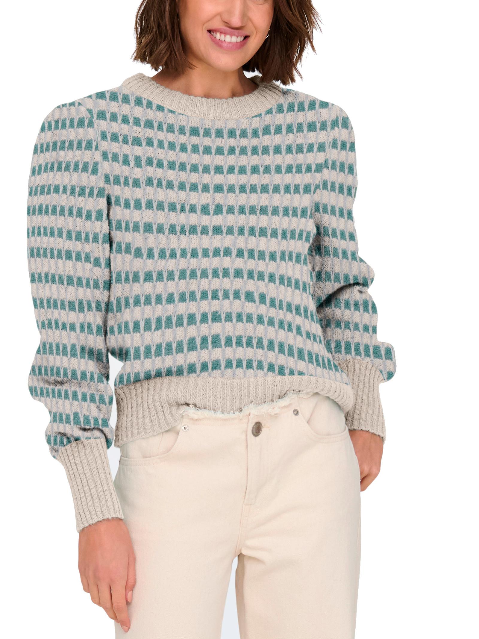 Maglia Jacqueline De Yong Sigrid Verde fantasia 15304813 /Sea Cement JDY 