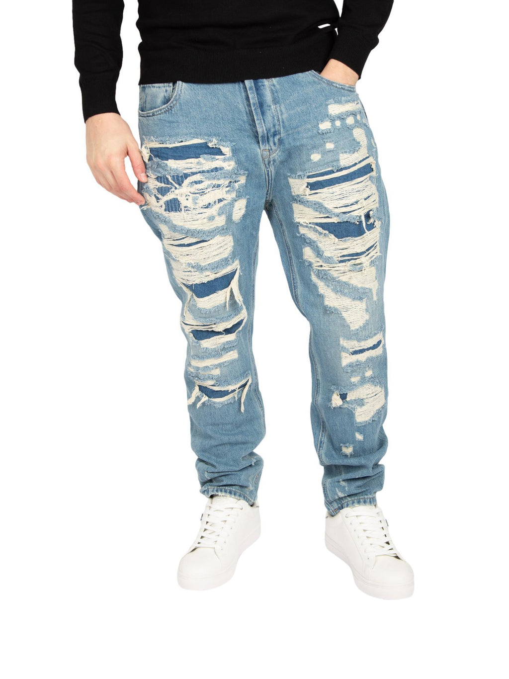 Jeans Gianni Lupo Medium Blue Denim Carrot GL185F Medium Blue Denim GIANNI LUPO 