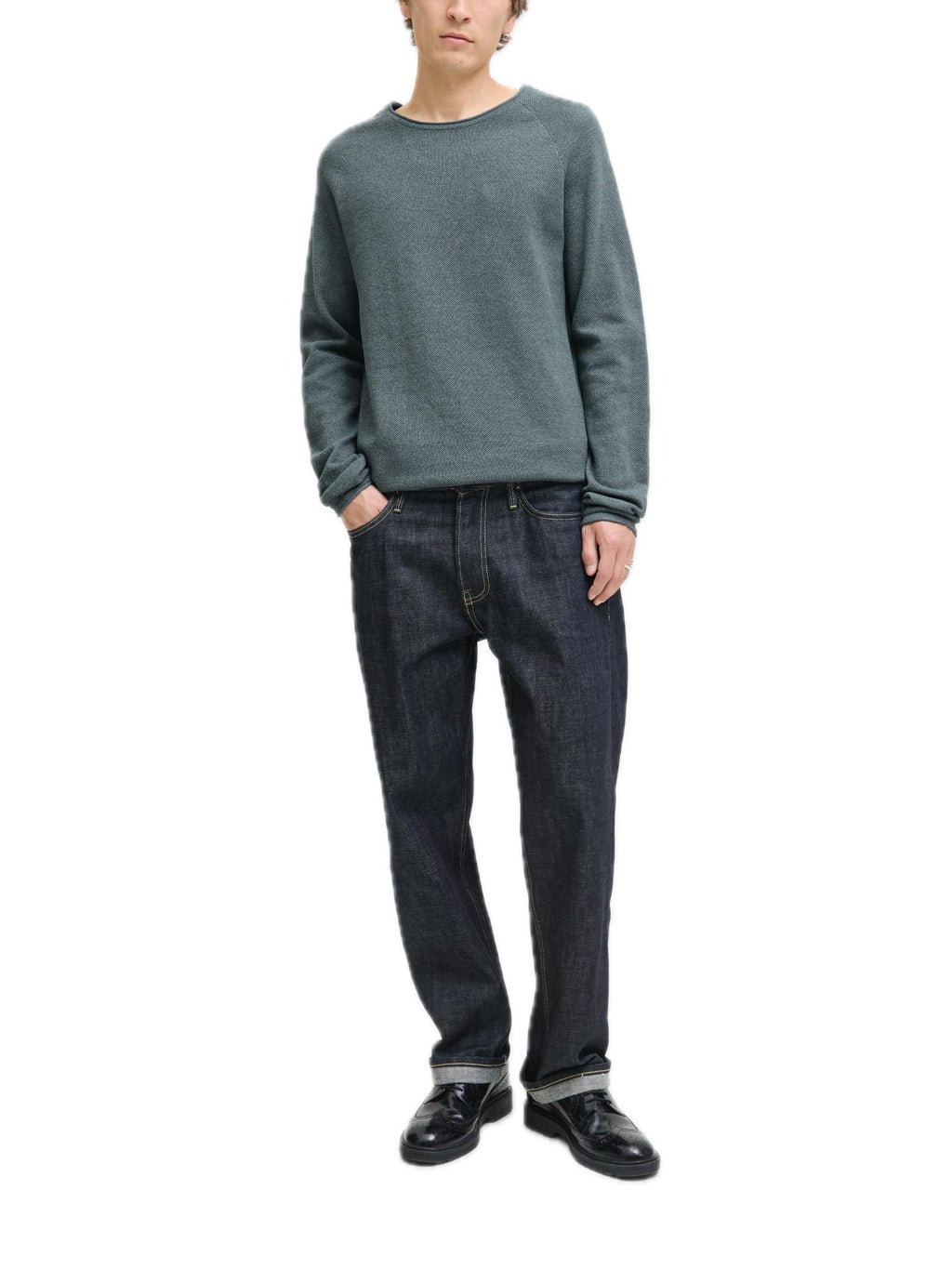 Maglia Jack & Jones Hill Petrolio girocollo 12157321 /Stormy Weather JACK & JONES 