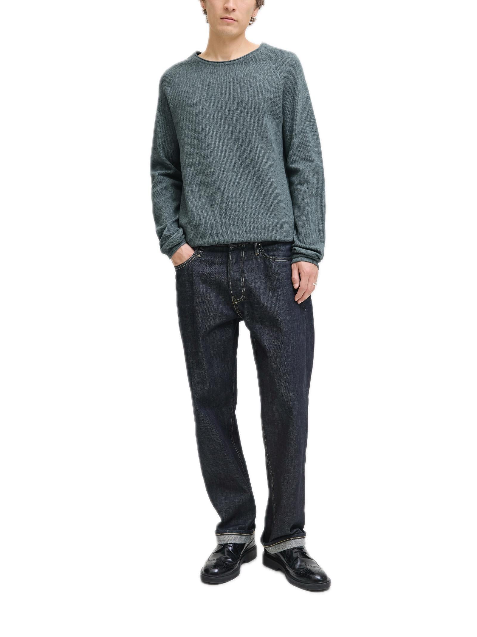 Maglia Jack & Jones Hill Petrolio girocollo 12157321 /Stormy Weather JACK & JONES 