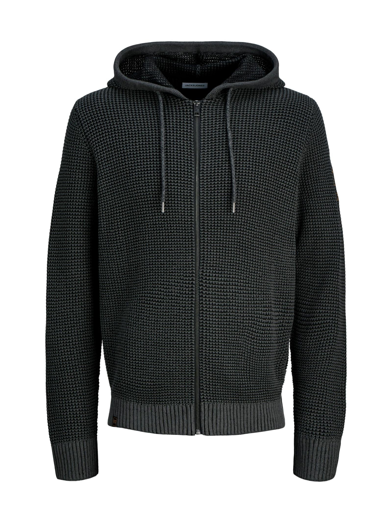 Maglia Jack & Jones Ethan Nero con zip e cappuccio 12278966 /Black JACK & JONES 