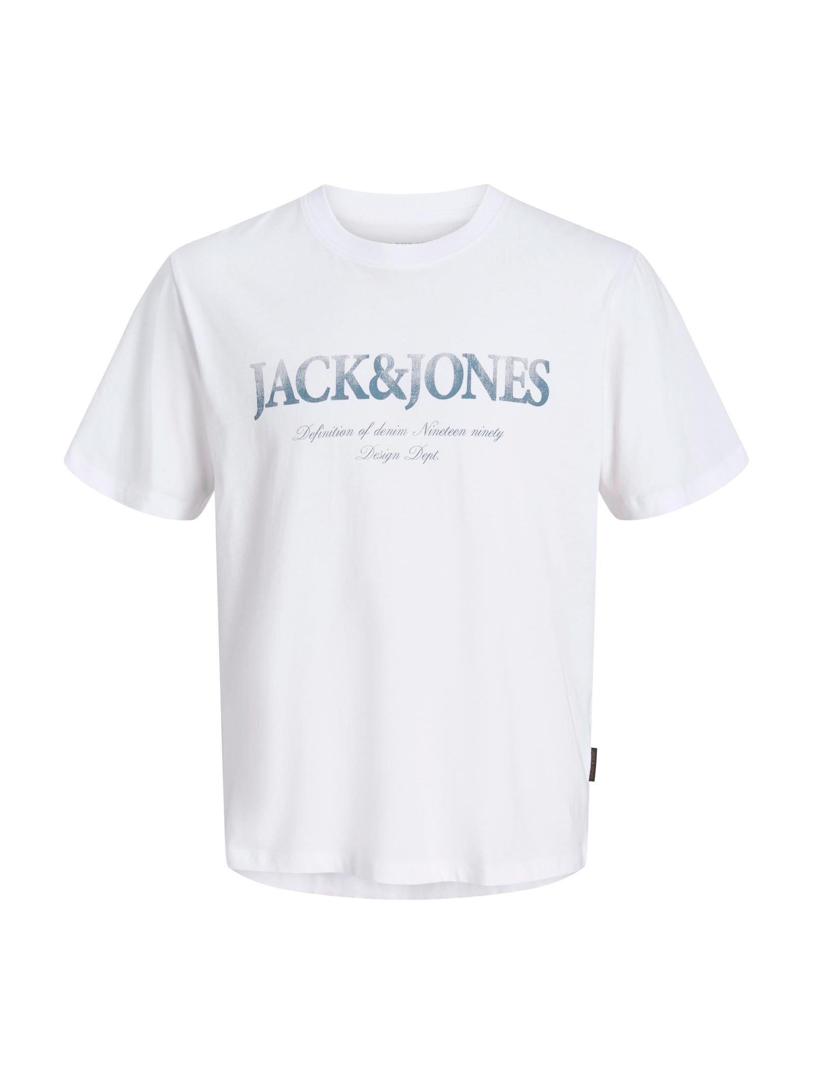 T-shirt Jack & Jones Devin Bianco con stampa 12290173 /Bright White JACK & JONES 