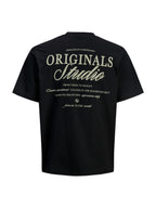 T-shirt Jack & Jones Nero Ebro relaxed 12282898 /Black JACK & JONES 
