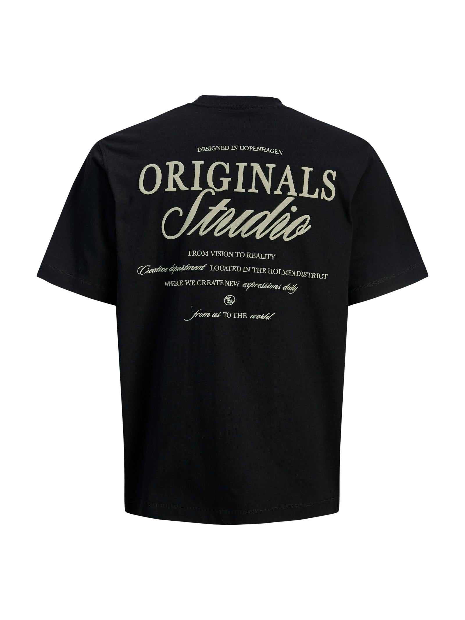 T-shirt Jack & Jones Nero Ebro relaxed 12282898 /Black JACK & JONES 
