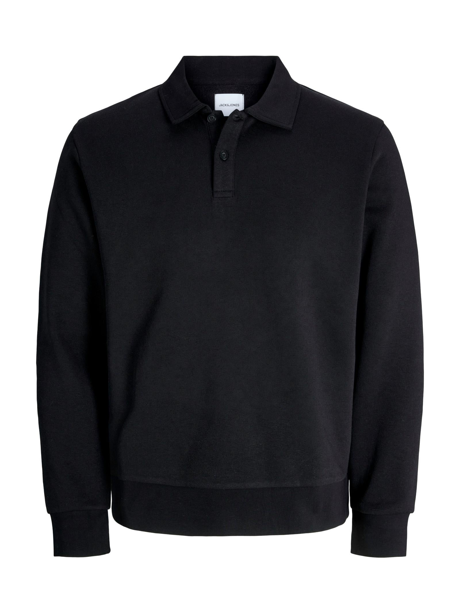 Felpa Jack & Jones Bradley Nero con colletto 12278586 /Black JACK & JONES 