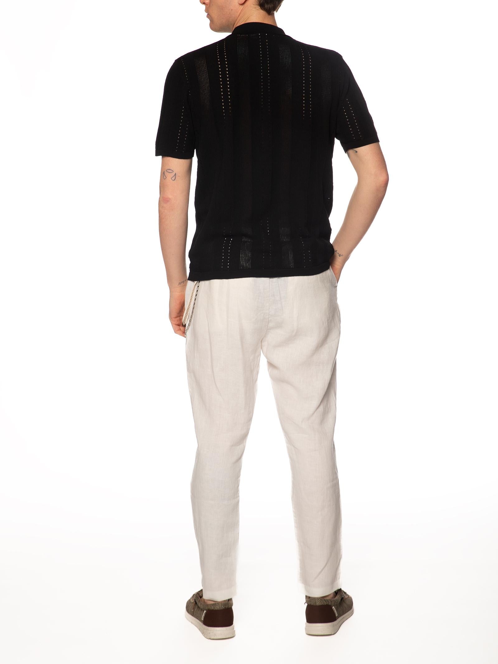 Camicia Gianni Lupo Nero in maglia maniche corte GL33763 NERO GIANNI LUPO 