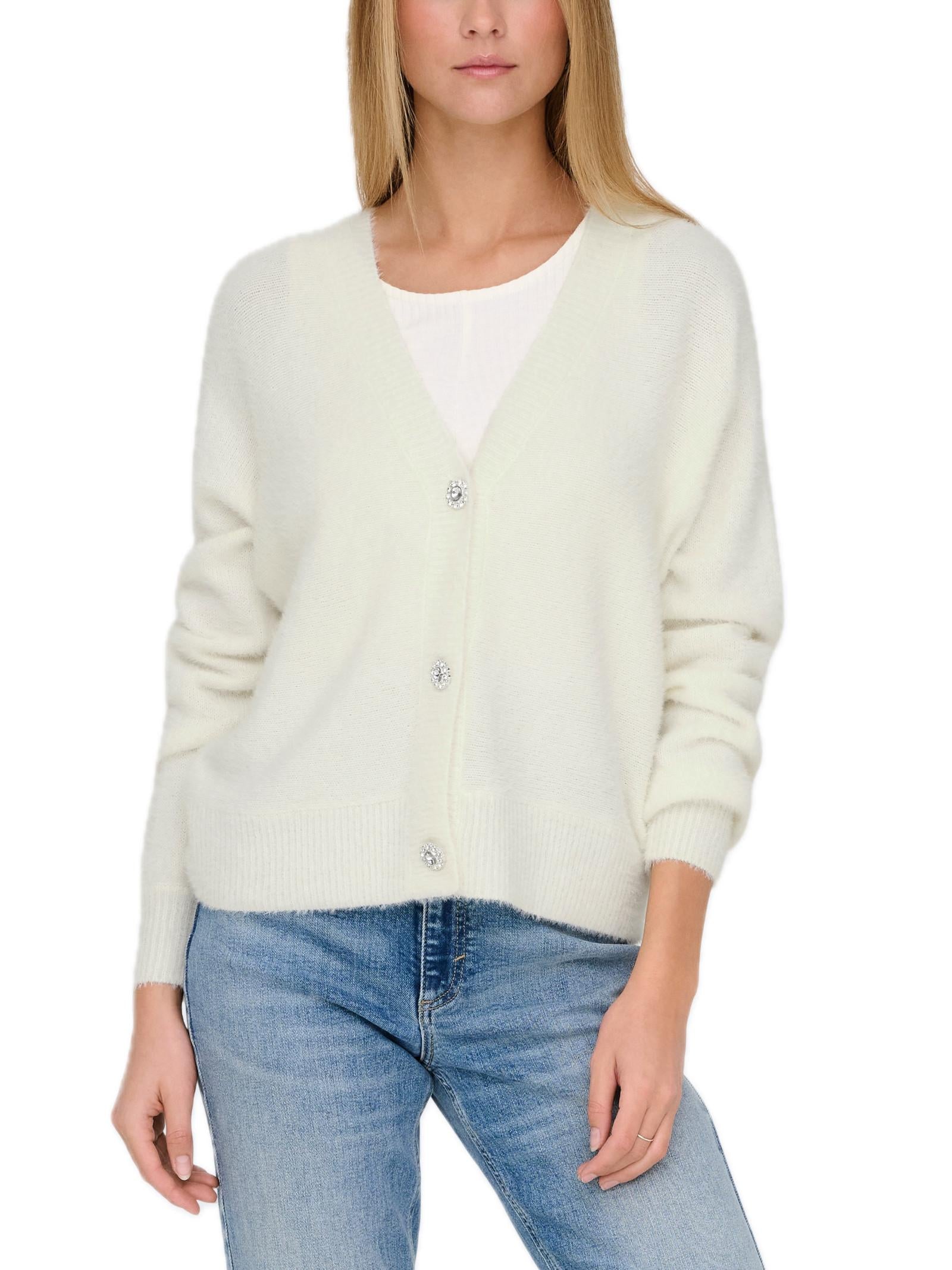 Cardigan Only Lella Bianco con bottoni 15259564 /Cloud Dancer ONLY 