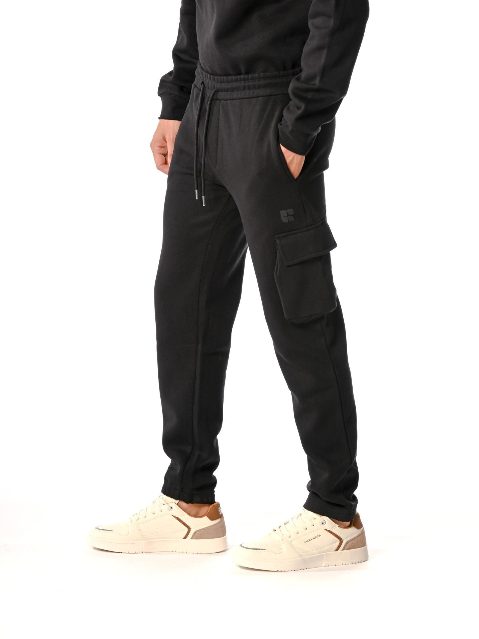 Pantalone Urban Ring Nero in felpa cargo UR9120071 NERO URBAN RING 