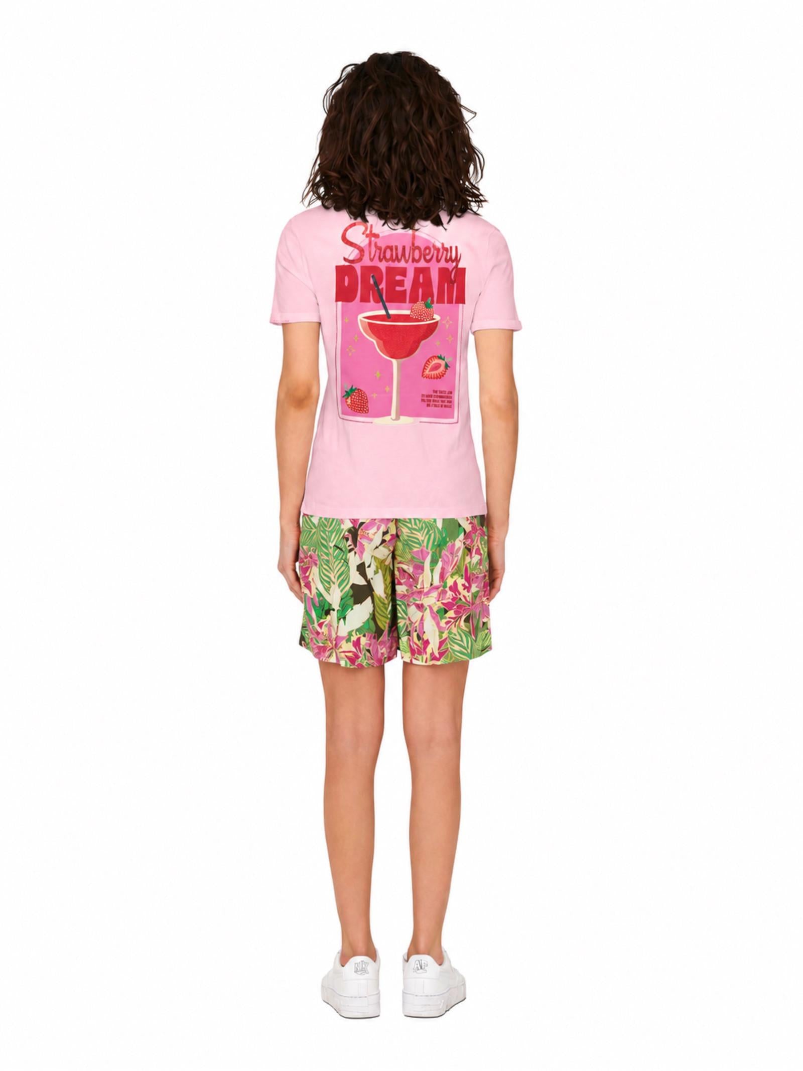 T-shirt ONLY Kita Rosa manica corta 15291465 /Romance Rose ONLY 