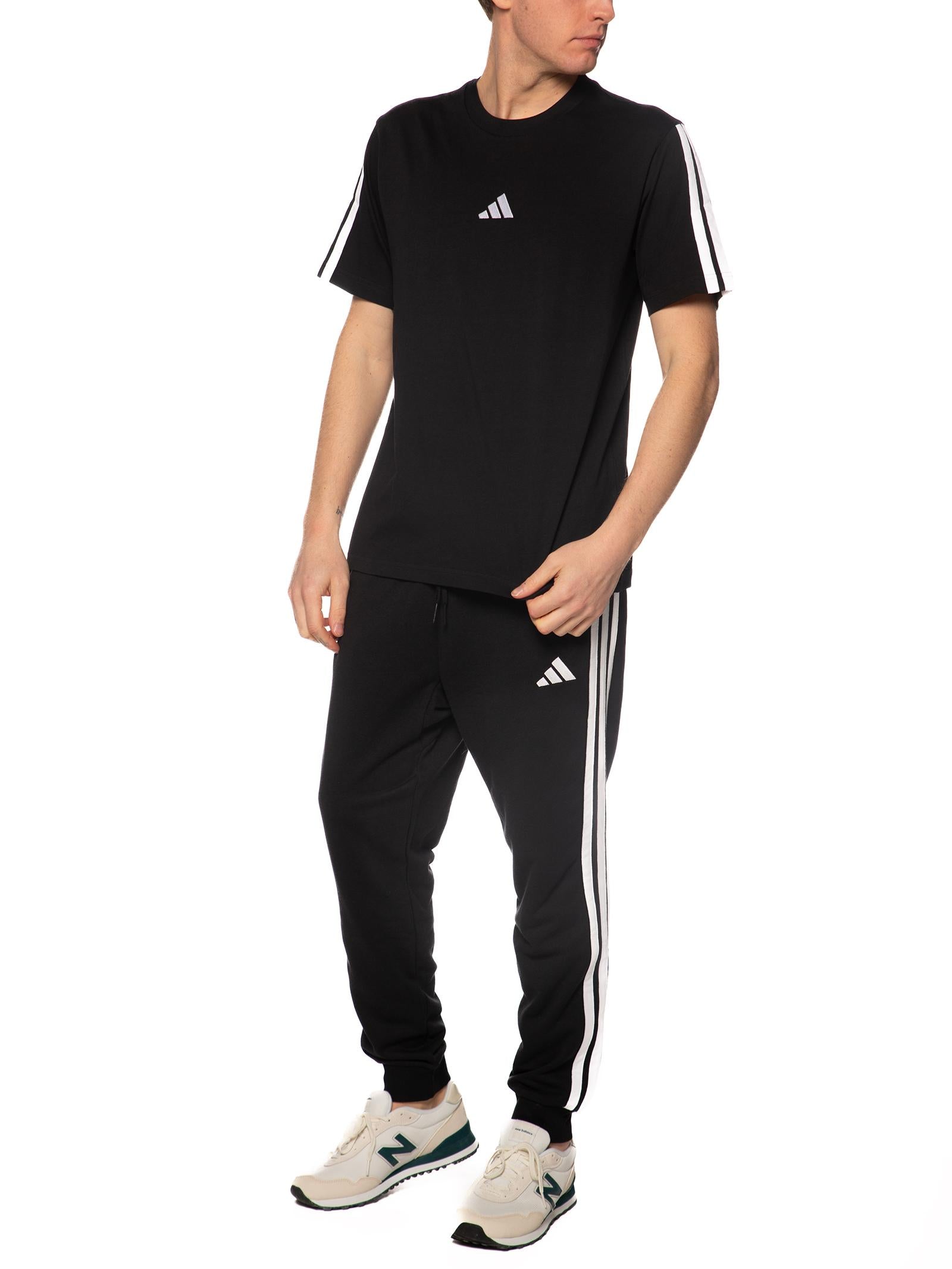 T-shirt Adidas Nero logo piccolo banda JW1949 NERO ADIDAS 