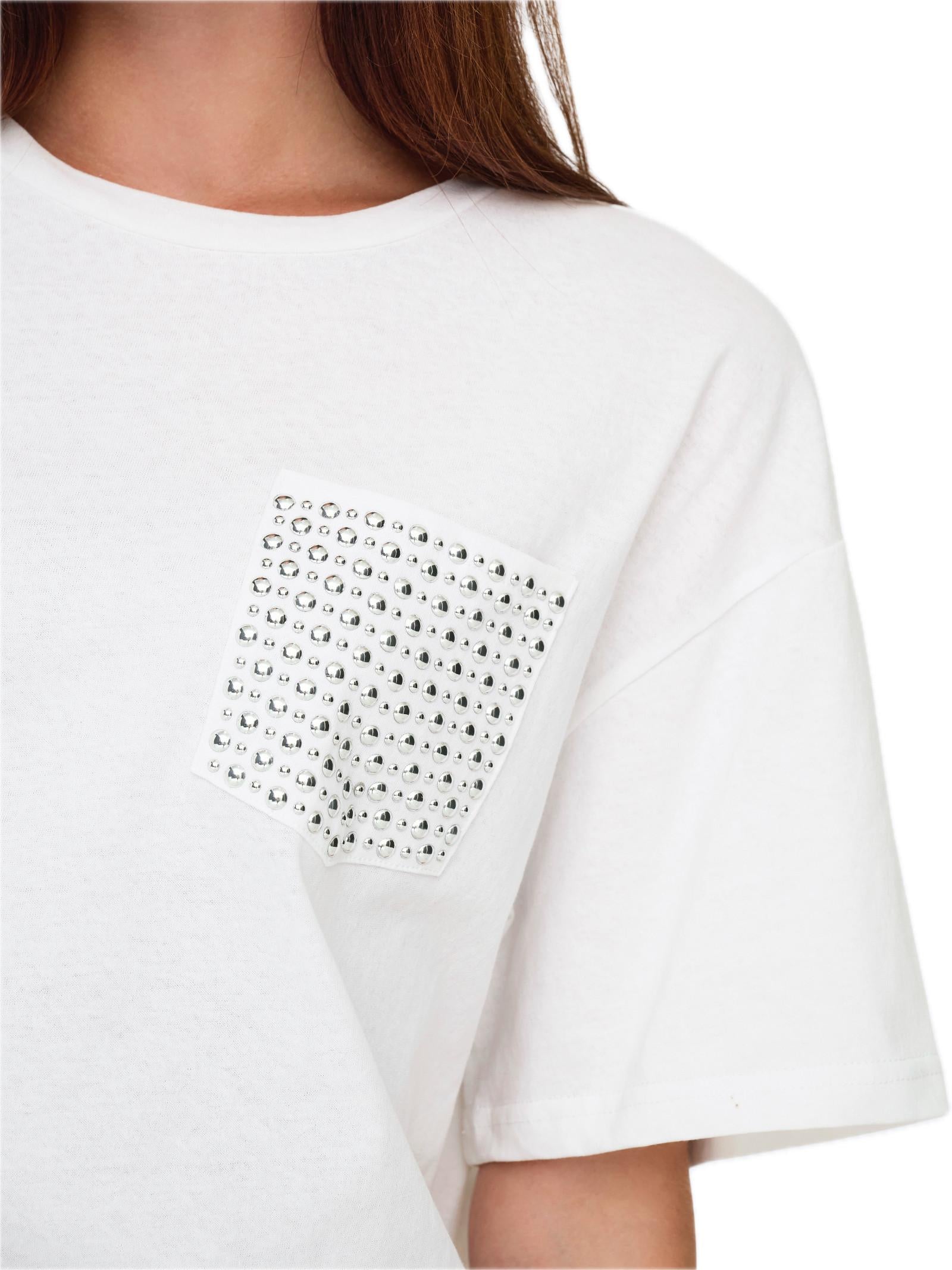 T-shirt Only Bianco Terza Cropped 15343834 /Bright White ONLY 