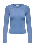 Maglia JDY Plum Azzurro  in lurex 15330569 /Ultramarine JDY 