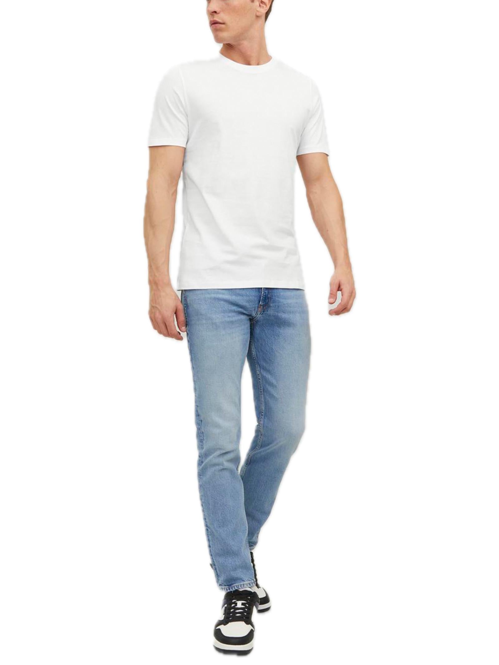 T-Shirt Jack & Jones Organic Bianco manica corta basic 12156101 /White JACK & JONES 